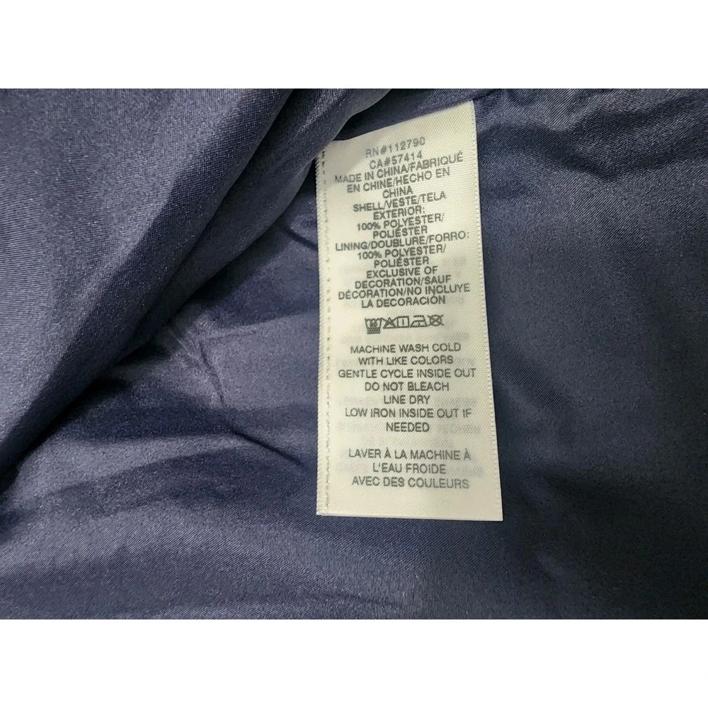 True Religion Mens TR Logo Sherpa Jacket Eclipse Navy Blue Fleece 110299 Size M